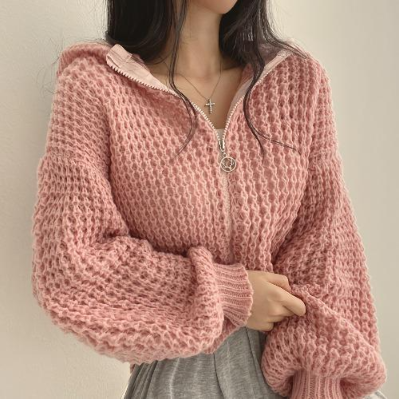 Cardigan Fashicole Court à Capuche