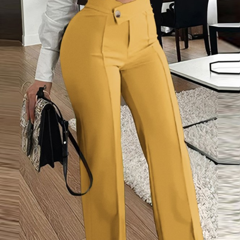 Pantalon Fashicole Slim à Jambes Droites