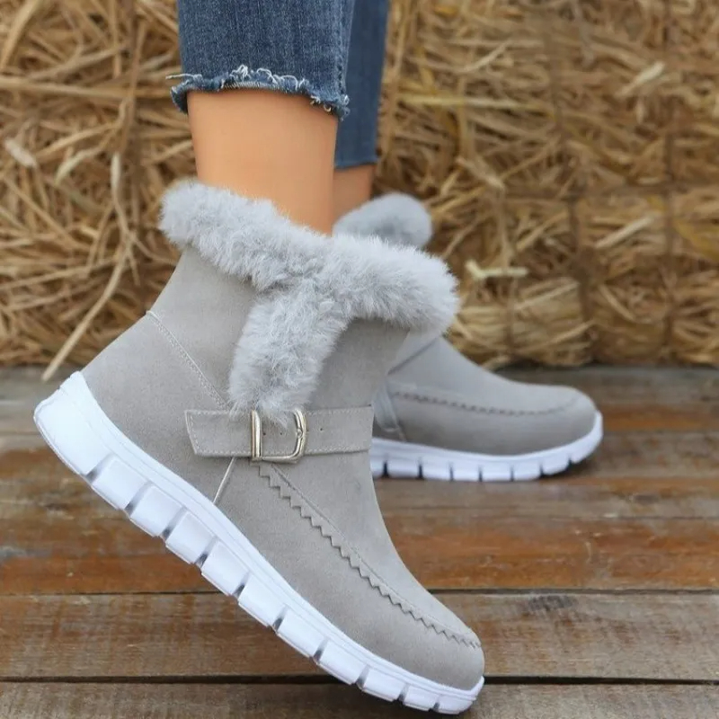 Bottes Chaudes Fashicole d'Hiver avec Boucle