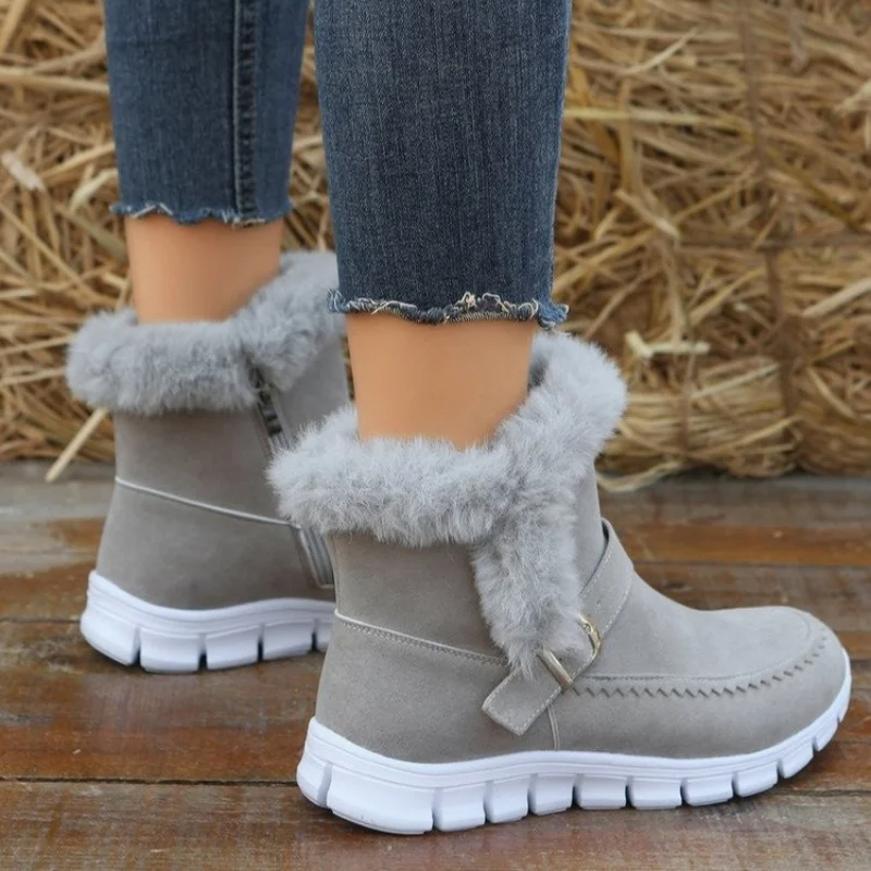 Bottes Chaudes Fashicole d'Hiver avec Boucle